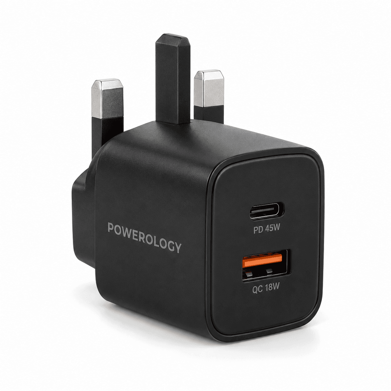 Powerology PD 45W GaN Dual Port Wall Charger
