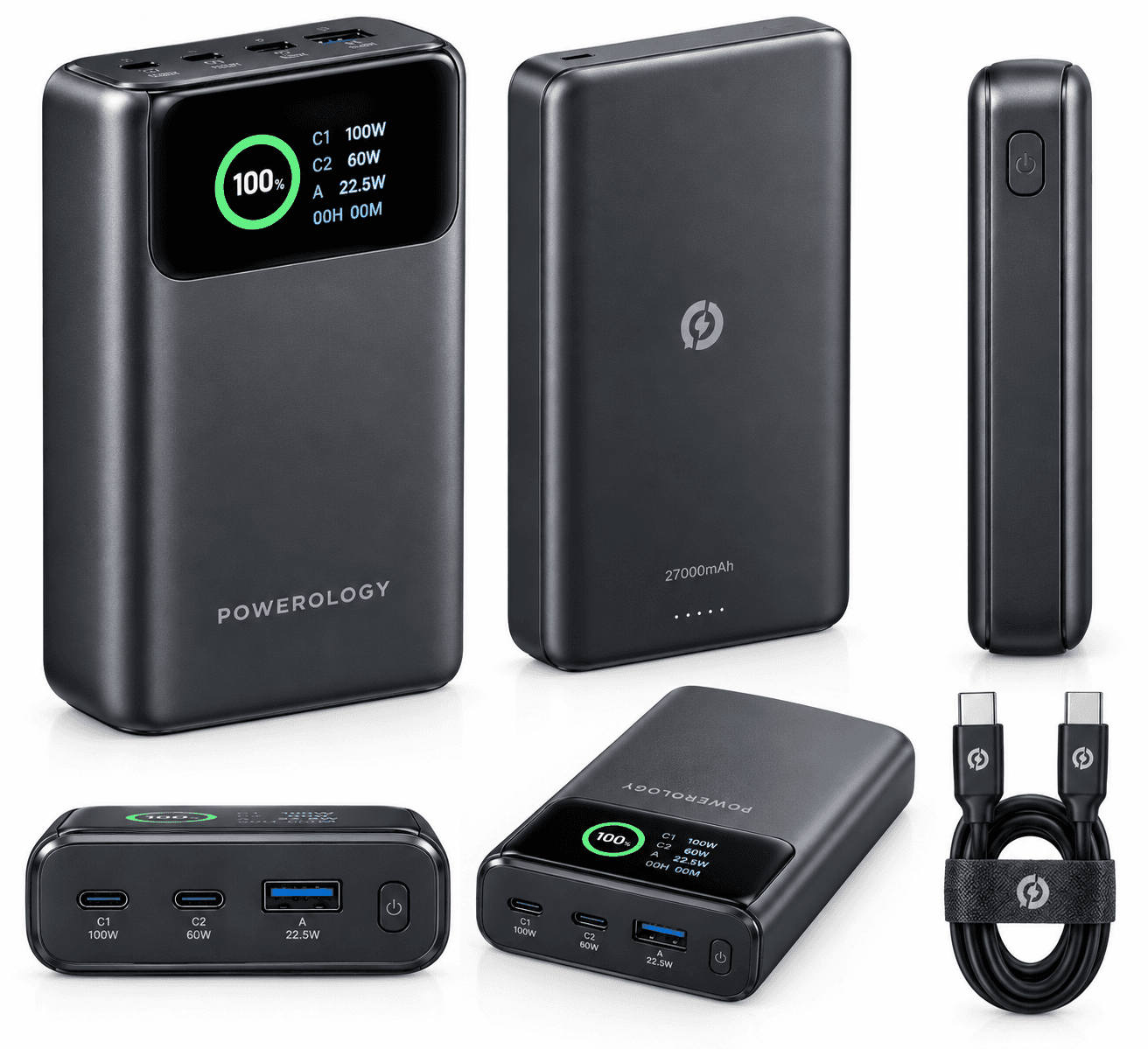 Powerology 27000mAh Smart Display Powerbank