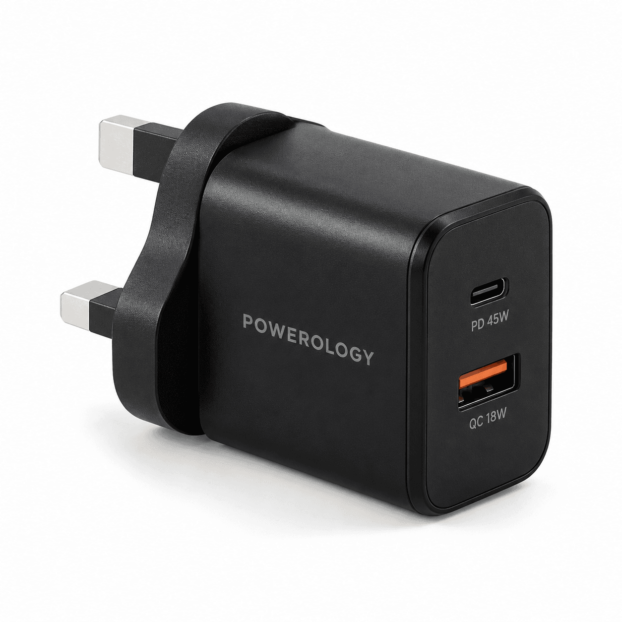 Powerology PD 45W GaN Dual Port Wall Charger