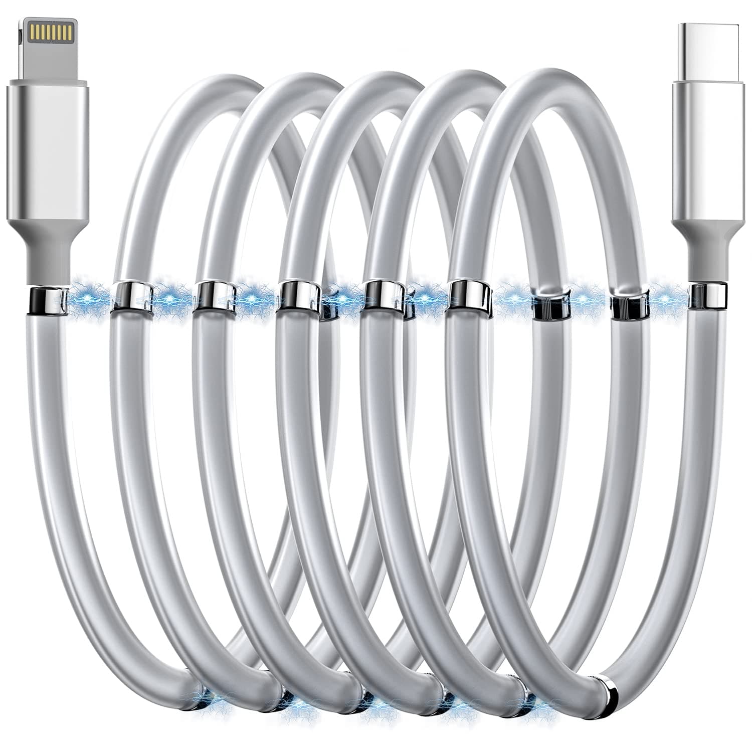 Powerology Maglink Weave Magnetic USB-C To Lightning 1.2m Cable PD 30W