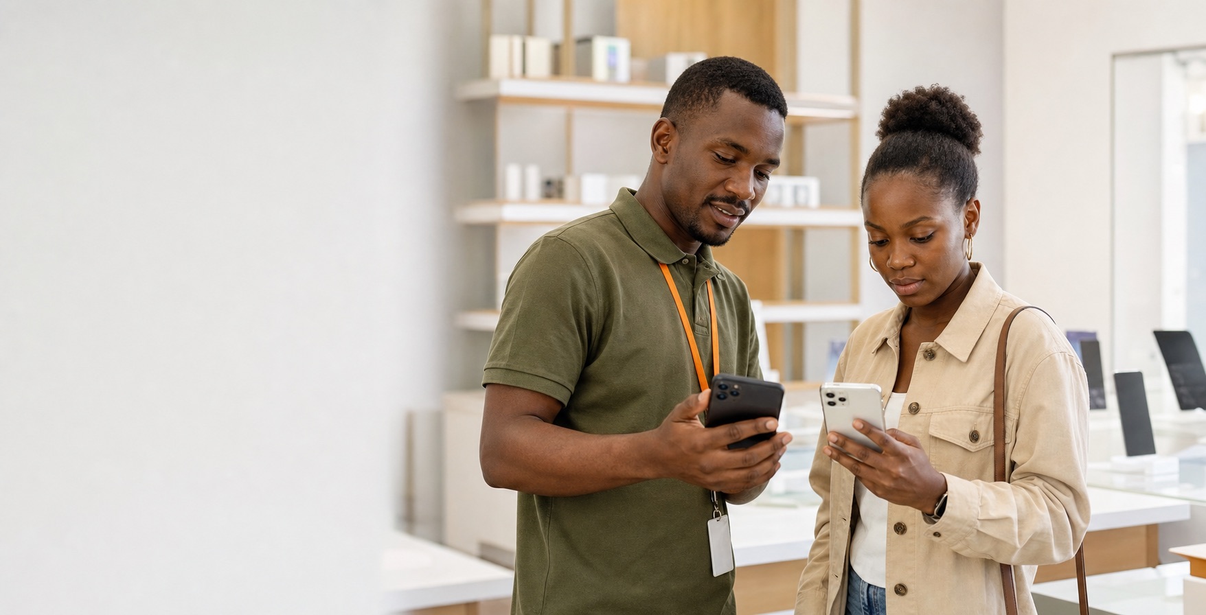 An Ario advisor helping a customer compare options